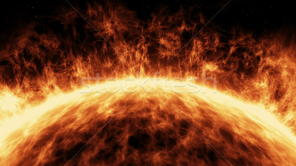 Sol superficie solar espacio estrellas rojo Foto stock © klss