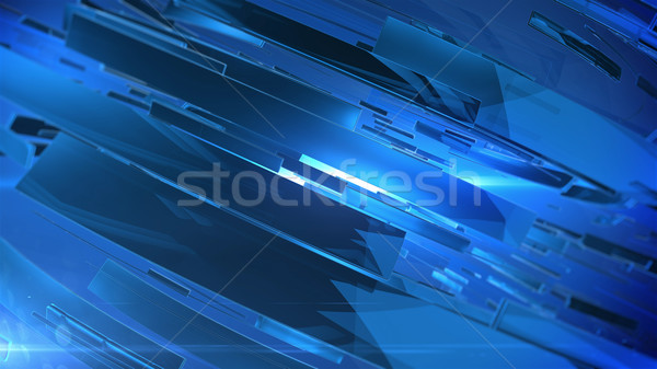 Abstract 3D albastru culori versiune Imagine de stoc © klss