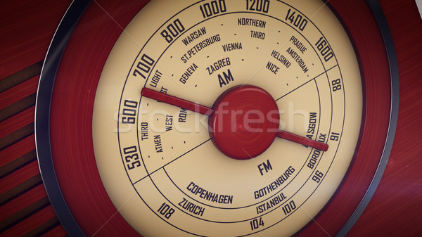 Screen of Retro old radio receiver Stock photo © klss