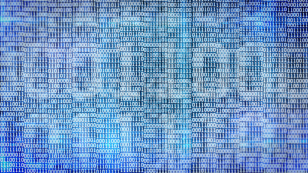 Bináris kód képernyő asztal kék számítógép internet Stock fotó © klss