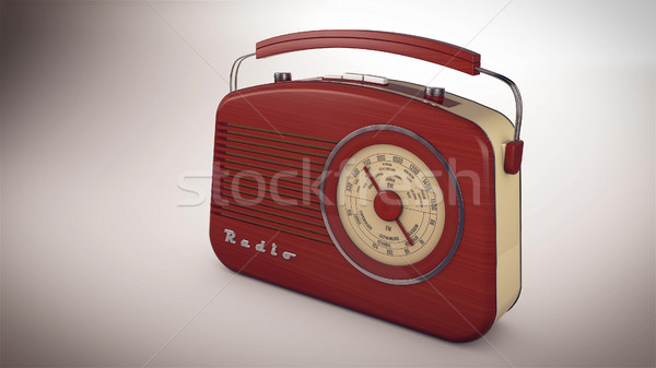 Red Radio receiver Stock photo © klss