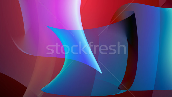 Art red, pink and blue bend shapes Stock photo © klss