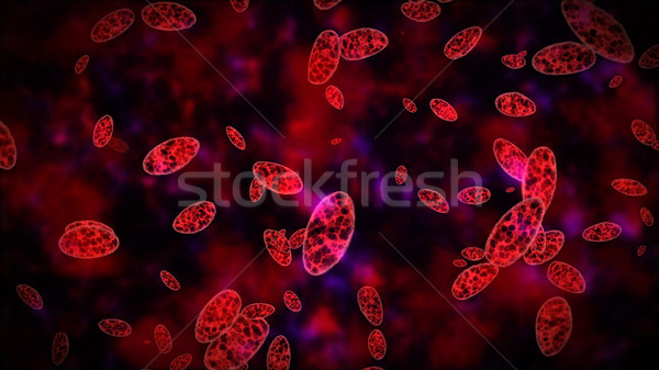 Abstract red cells with a fractal texture Stock photo © klss