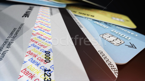 Hitelkártya mágneses 3D renderelt kép üzlet technológia Stock fotó © klss