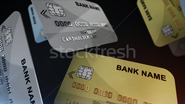 Stock photo: Falling plastic card 