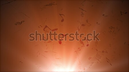 Music notes fly out from bottom of screen.  Stock photo © klss