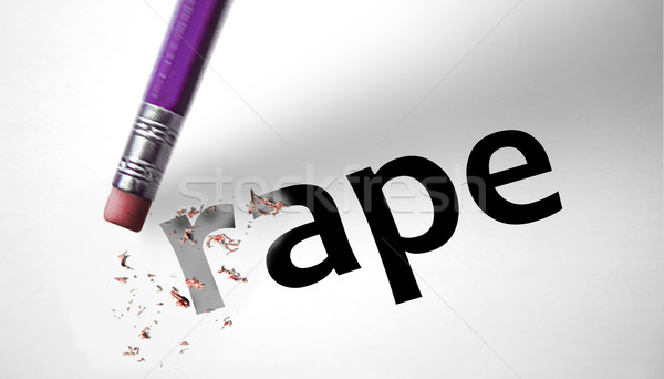 Eraser deleting the word Rape  Stock photo © klublu