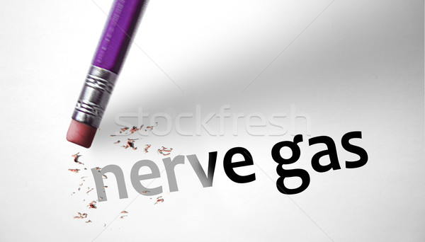 Eraser deleting the concept Nerve Gas  Stock photo © klublu