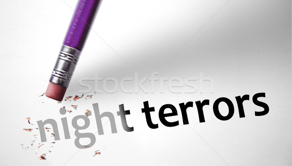 Eraser deleting the concept Night Terrors  Stock photo © klublu