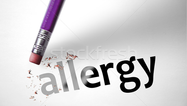 Radír szó allergia étel park levegő Stock fotó © klublu