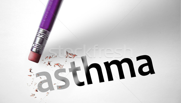 Eraser deleting the word Asthma  Stock photo © klublu