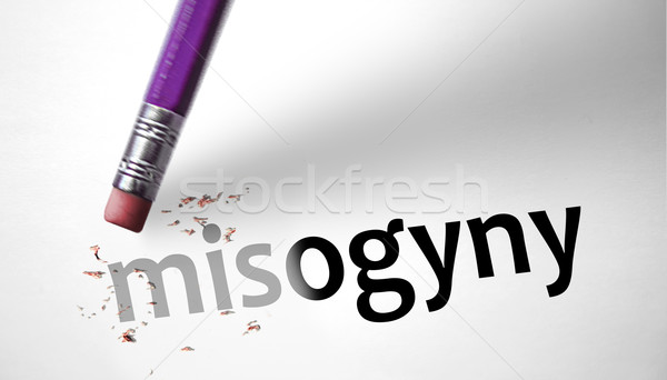 Eraser deleting the word Misogygny  Stock photo © klublu