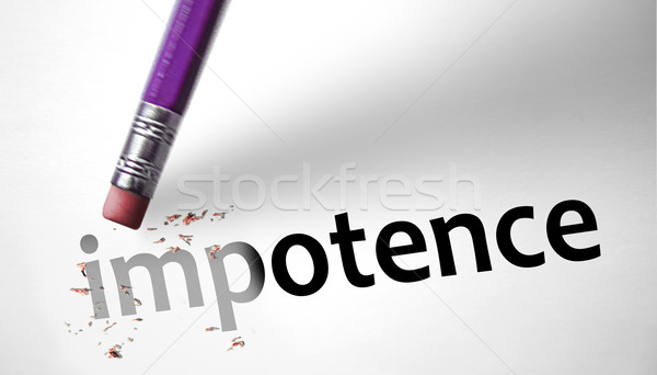Eraser deleting the word Impotence  Stock photo © klublu
