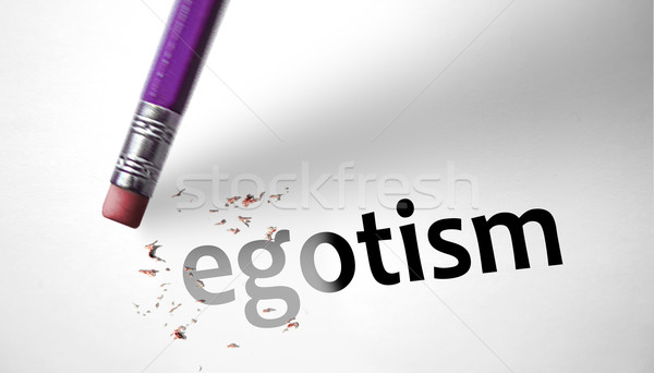 Eraser deleting the word Egotism  Stock photo © klublu