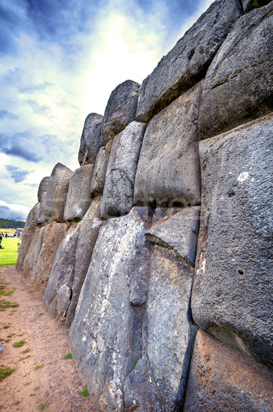Walls of Sacsayhuaman Fortress, in Cusco, Peru  Stock photo © klublu