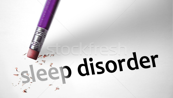 Eraser deleting the concept Sleep Disorder  Stock photo © klublu