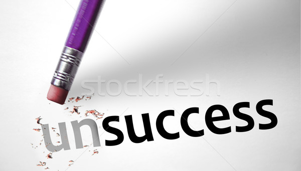 Stockfoto: Gum · woord · succes · papier · zakenman · uitvoerende