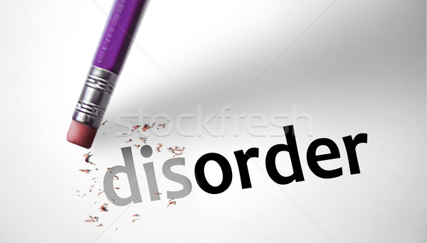 Eraser deleting the word Disorder  Stock photo © klublu