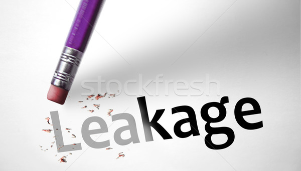 Eraser deleting the word Leakage  Stock photo © klublu
