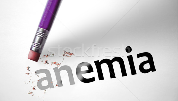 Eraser deleting the word Anemia  Stock photo © klublu