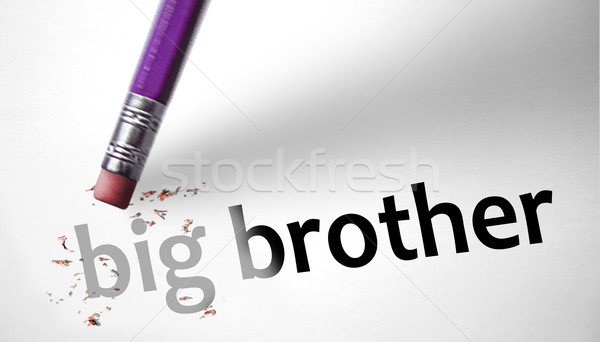 Eraser deleting the concept Big Brother  Stock photo © klublu