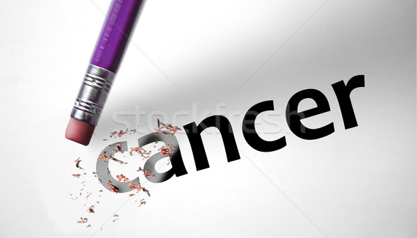 Eraser deleting the word Cancer  Stock photo © klublu