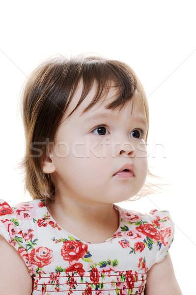 Lány portré fiatal női gyermek néz Stock fotó © KMWPhotography