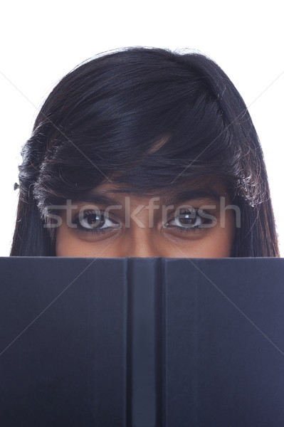 Foto d'archivio: Teen · girl · lettura · libro · teen · indian · ragazza