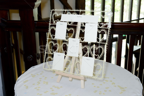 Wedding seating plan Stock photo © KMWPhotography