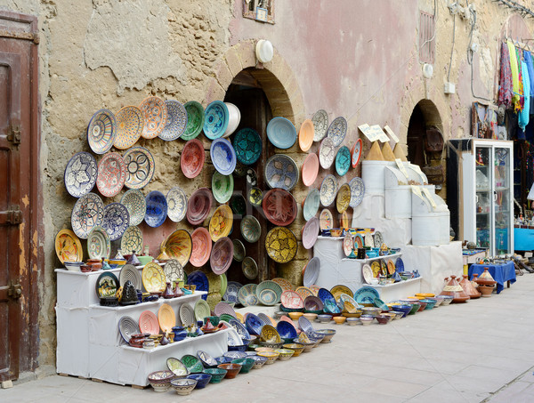 Marruecos artesanía tienda frente hecho a mano Foto stock © KMWPhotography
