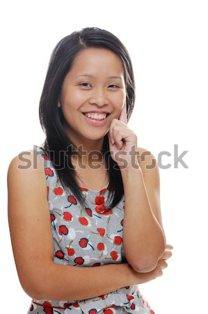 Senhora asiático menina feliz Foto stock © KMWPhotography