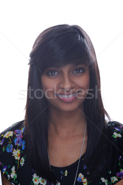 Indian girl with brace Stock photo © KMWPhotography