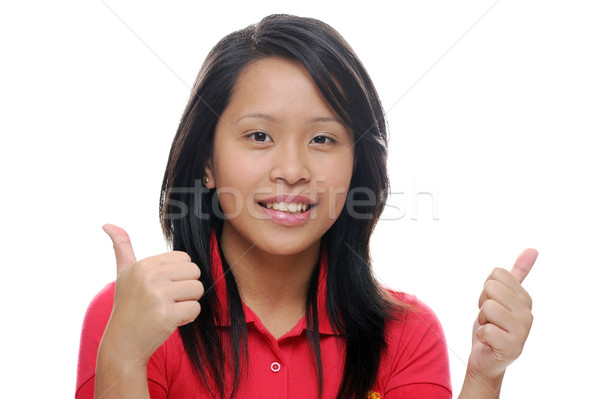 Girl looking happy Stock photo © KMWPhotography