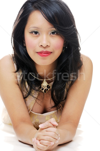 Lányok portré ázsiai hölgy pózol néz Stock fotó © KMWPhotography