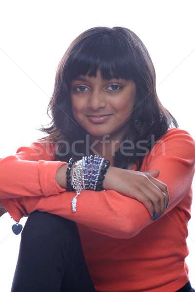Young asian girl serious Stock photo © KMWPhotography