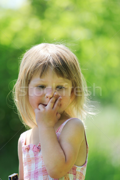 Petite fille nature belle fille bébé heureux [[stock_photo]] © koca777