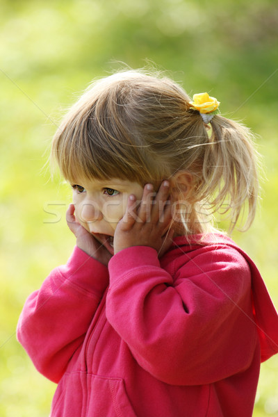 Belle petite fille jouer nature famille bébé [[stock_photo]] © koca777