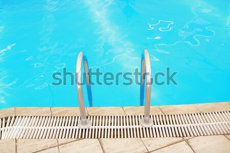 Schritte blau Wasser Pool Gesundheit Metall Stock foto © koca777