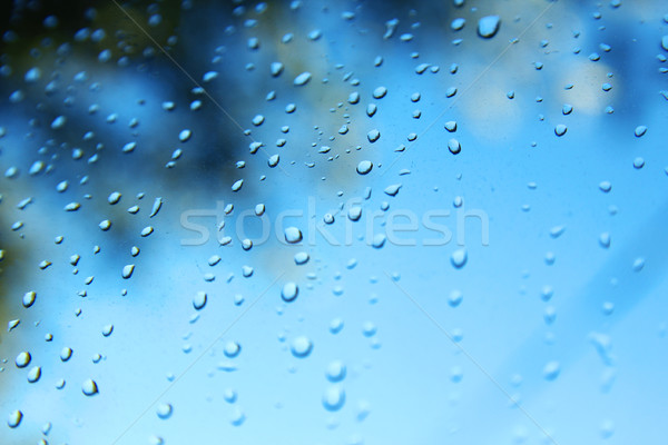 Tropfen Glas Fenster Himmel Wasser Wolken Stock foto © koca777