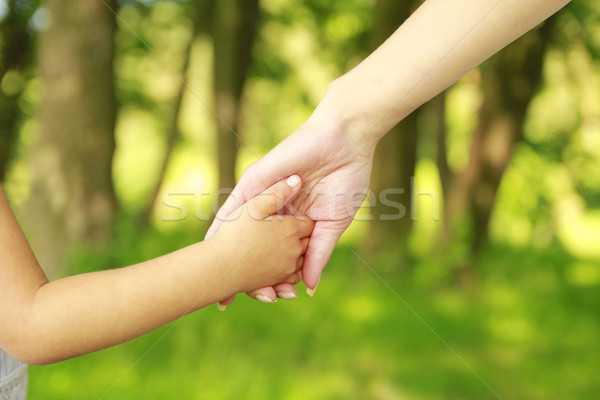 Padres mano pequeño nino familia seguridad Foto stock © koca777