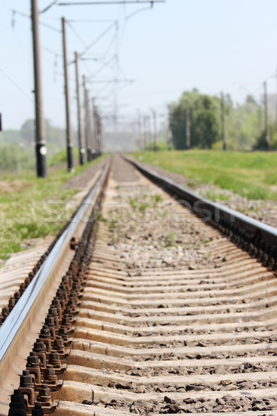 Chemin de fer train nature route paysage métal [[stock_photo]] © koca777