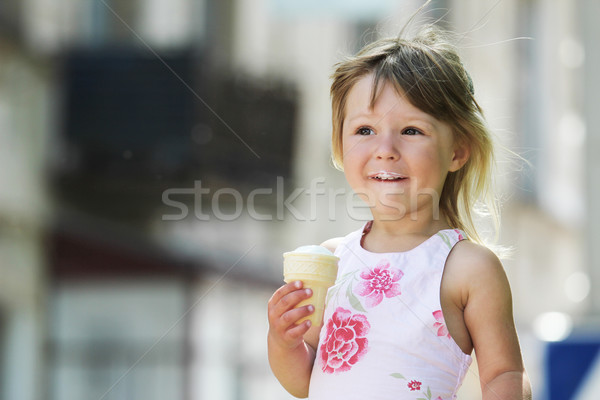  girl eating ice cream Stock photo © koca777