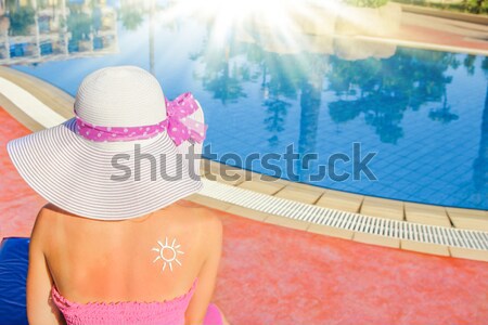 girl  in the water basin Stock photo © koca777