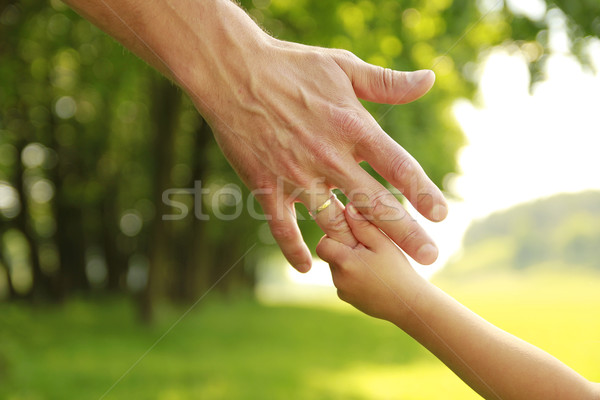 Mano padres nino naturaleza bebé amor Foto stock © koca777