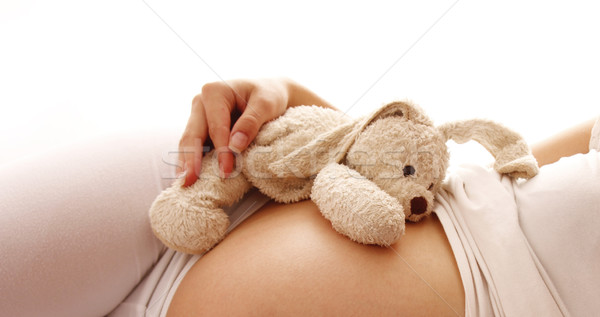 żołądka kobieta w ciąży biały kobieta strony miłości Zdjęcia stock © koca777
