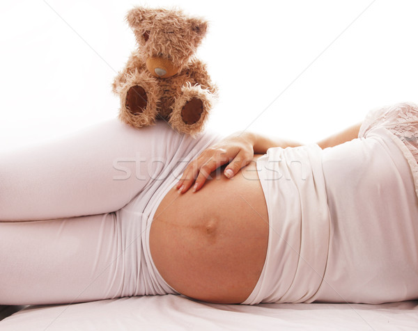 Femme enceinte blanche femme main amour femmes [[stock_photo]] © koca777