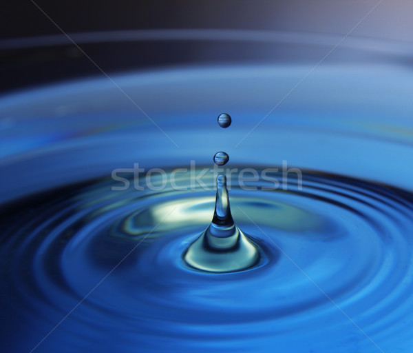 falling water drop blue Stock photo © koca777