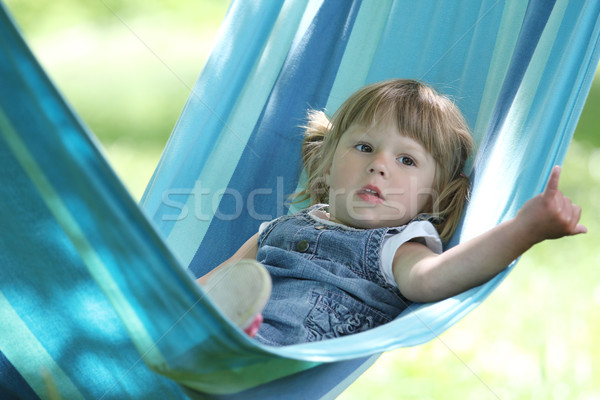 Petite fille hamac belle fille visage soleil [[stock_photo]] © koca777