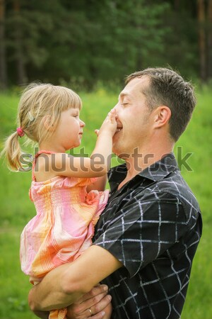 Belle petite fille père nature famille bébé [[stock_photo]] © koca777