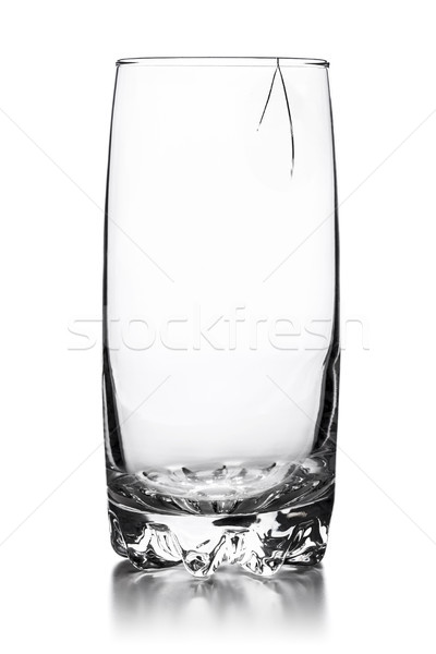 Stłuczone szkło podziale pusty szkła odizolowany biały Zdjęcia stock © kokimk